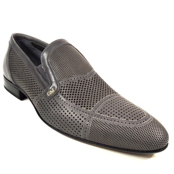 ?? GOOD MAN ?? MEN\'S GREY LEATHER LOAFERS main image 7